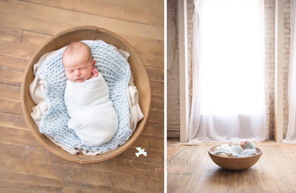 two pictures, one of a newborn newborn baby boy wrapped in a blue swaddle and the other a silhouette